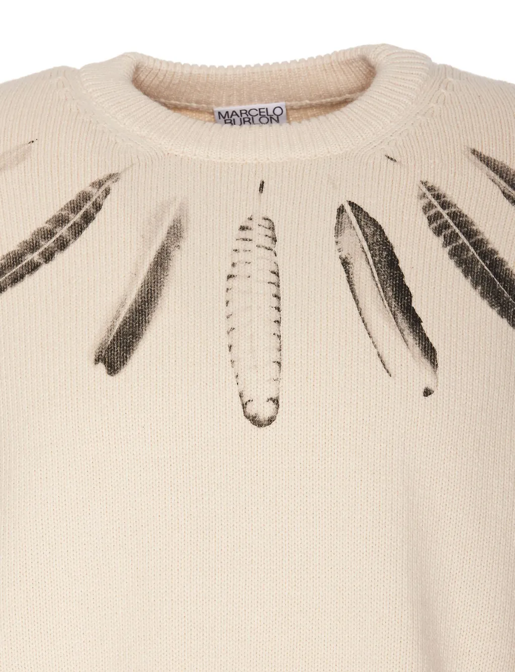 Marcelo Burlon County Of Milan Feather Printed Crewneck Sweater