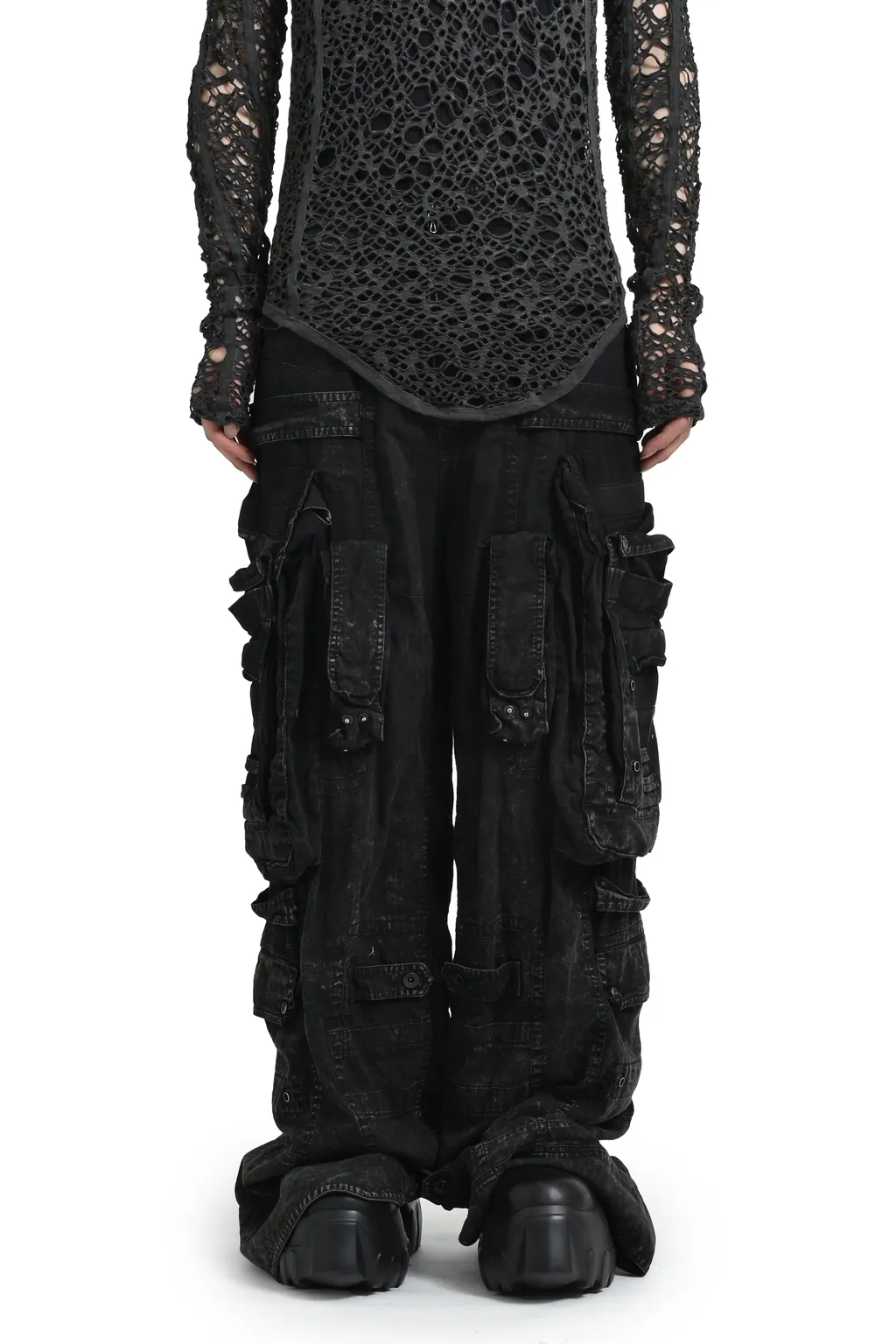 Cotton Nylon Twill Gasmask Cargo / Ash Blk