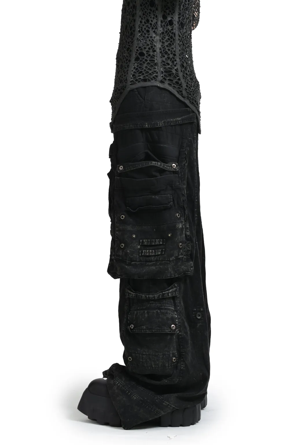 Cotton Nylon Twill Gasmask Cargo / Ash Blk