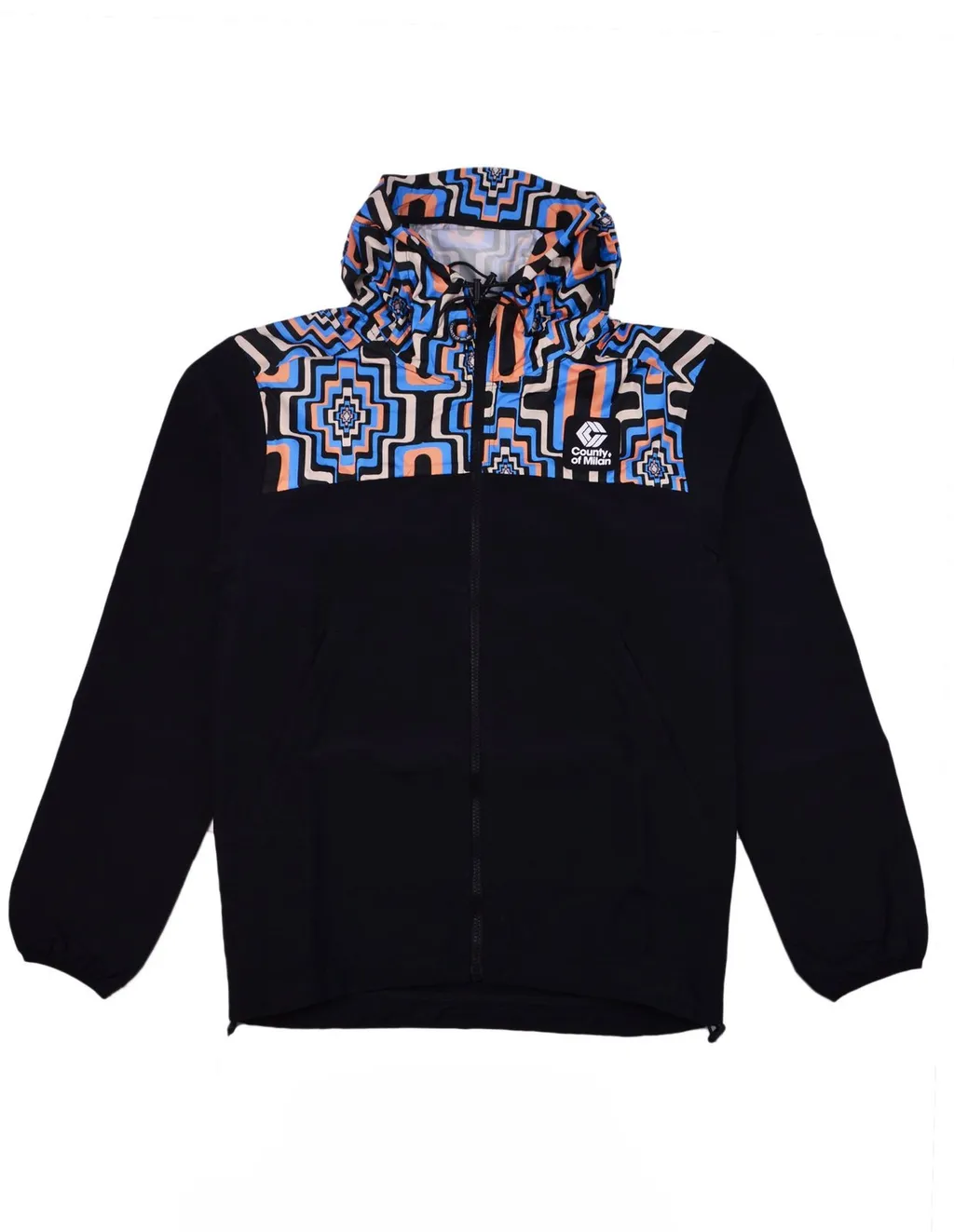 Marcelo Burlon County Of Milan Logo Patch Drawstring Windbreaker