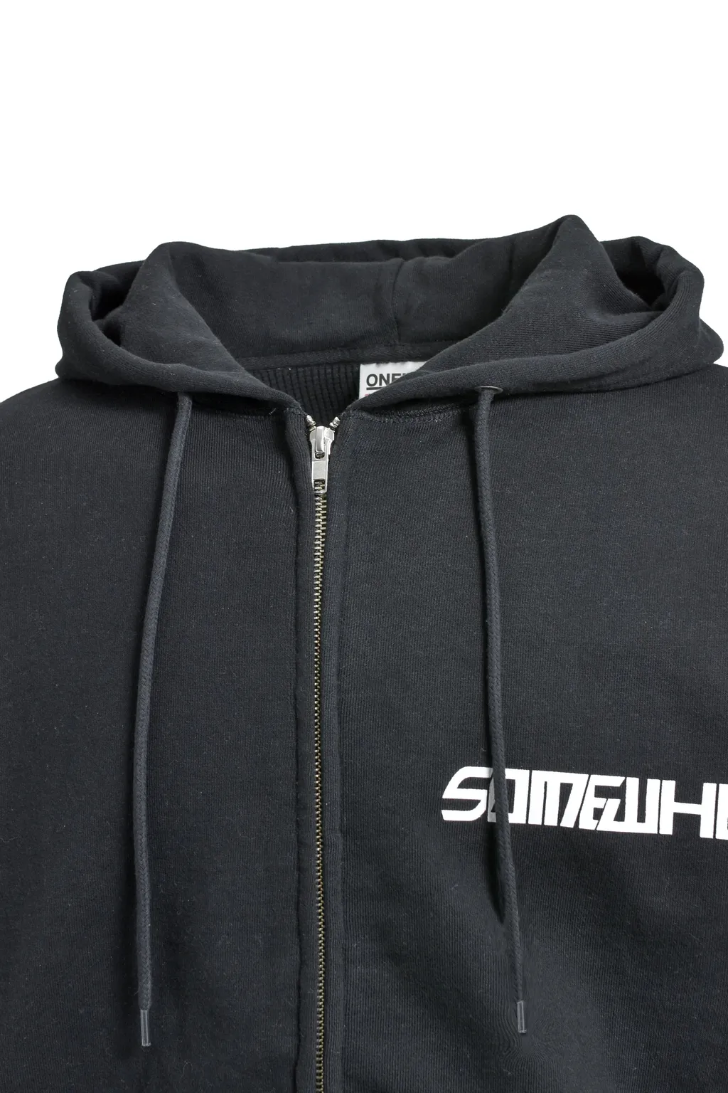 Somewhere' Zip Hoodie / Black