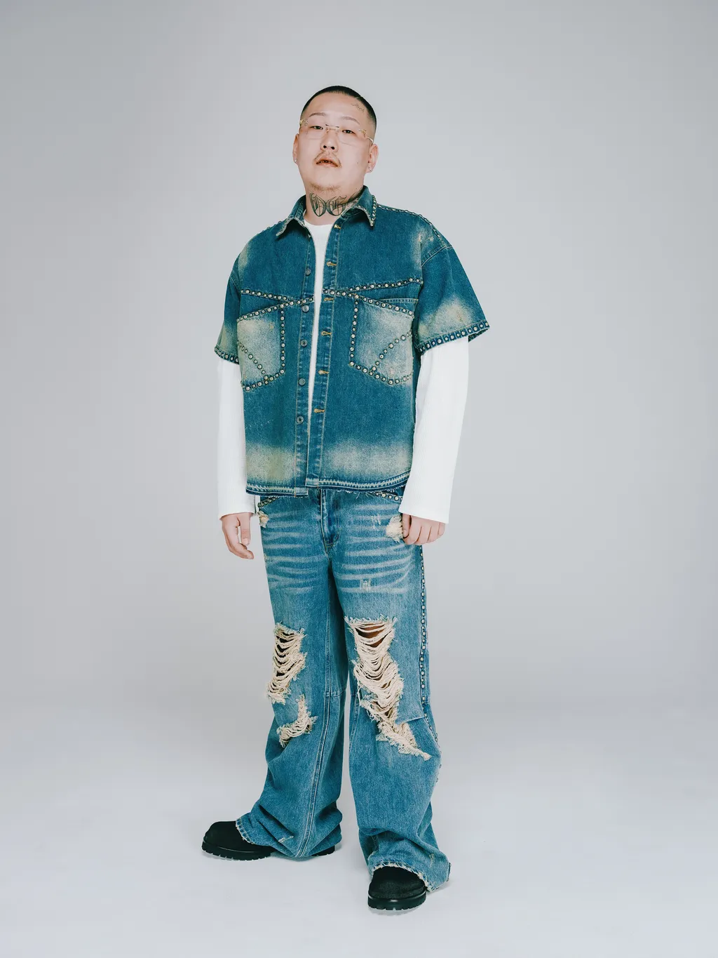 Suicide Studs Denim Shirt / Ind