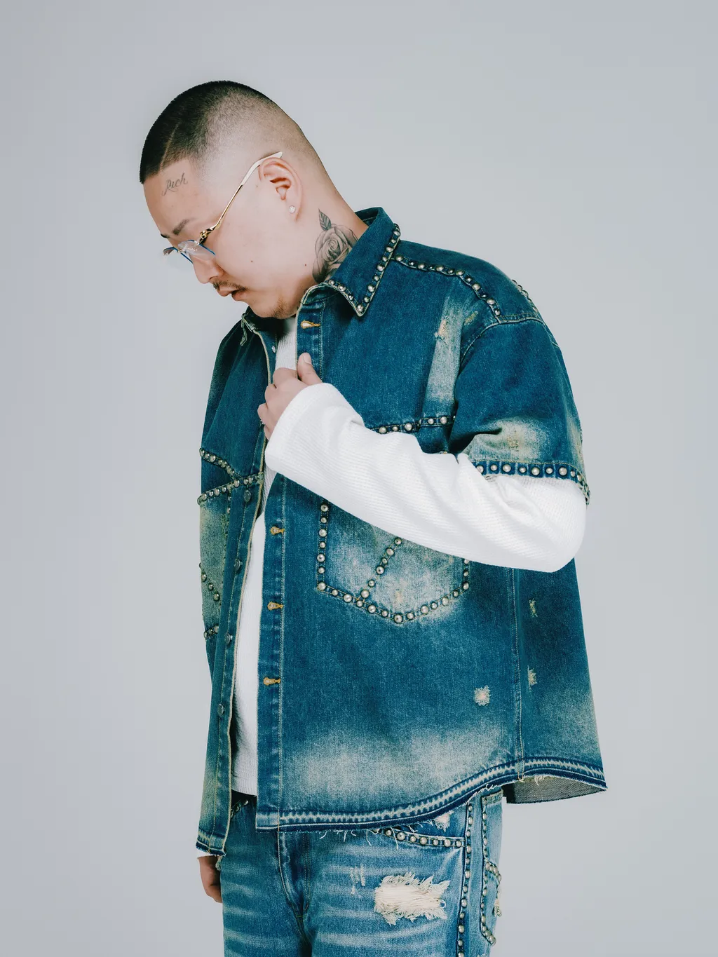 Suicide Studs Denim Shirt / Ind