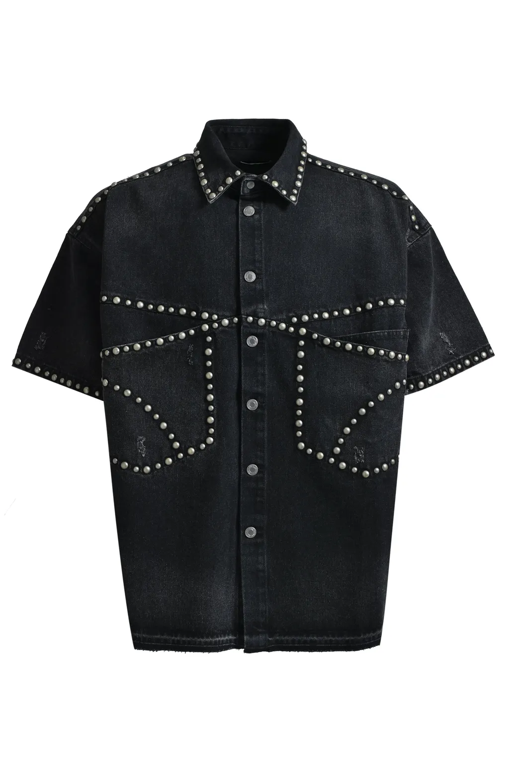 Suicide Studs Denim Shirt / Blk