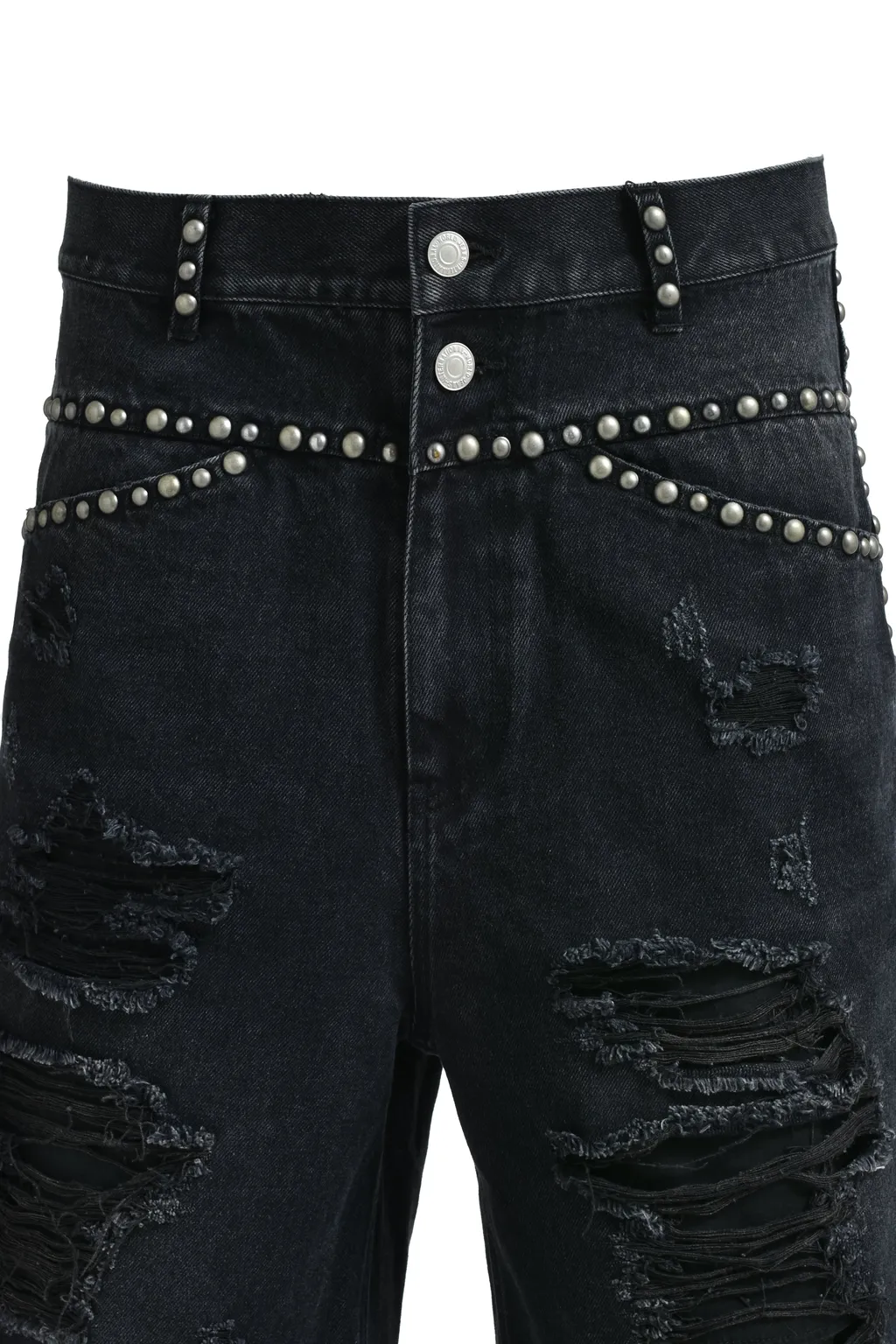 Suicide Studs Denim Shorts / Blk