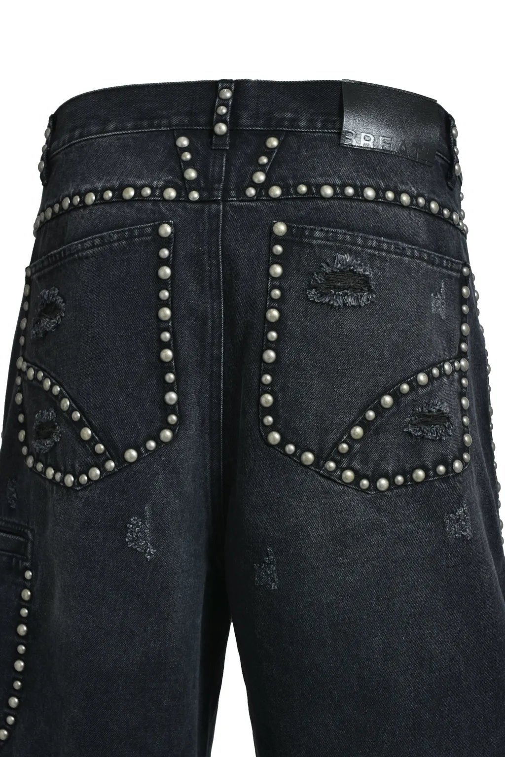 Suicide Studs Denim Shorts / Blk