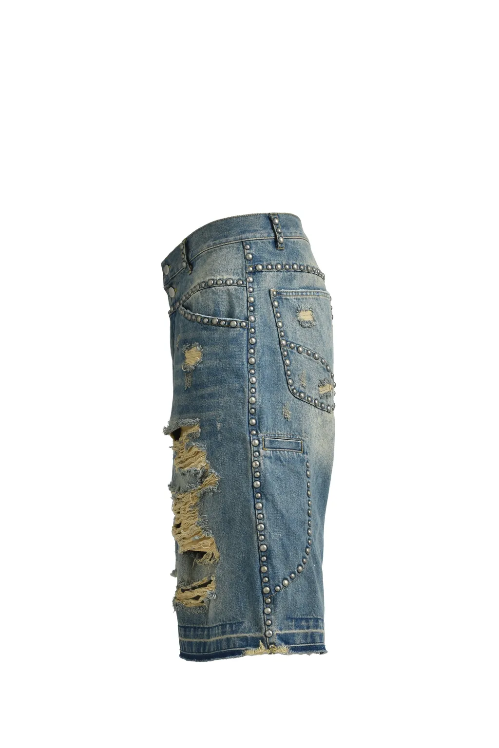 Suicide Studs Denim Shorts / Ind