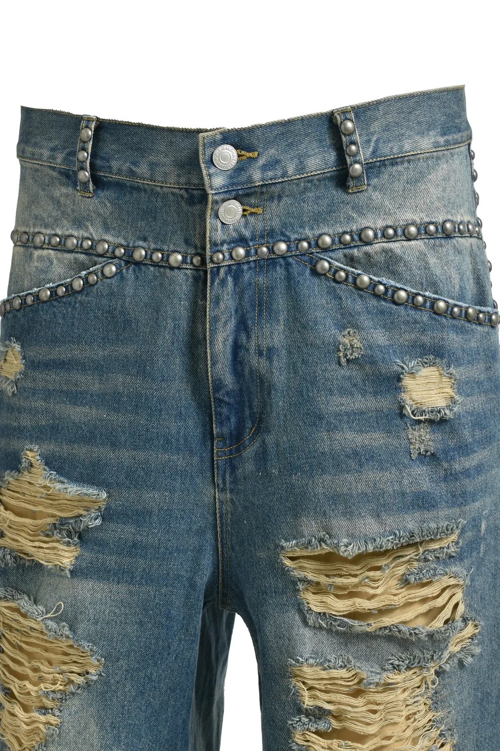 Suicide Studs Denim Shorts / Ind