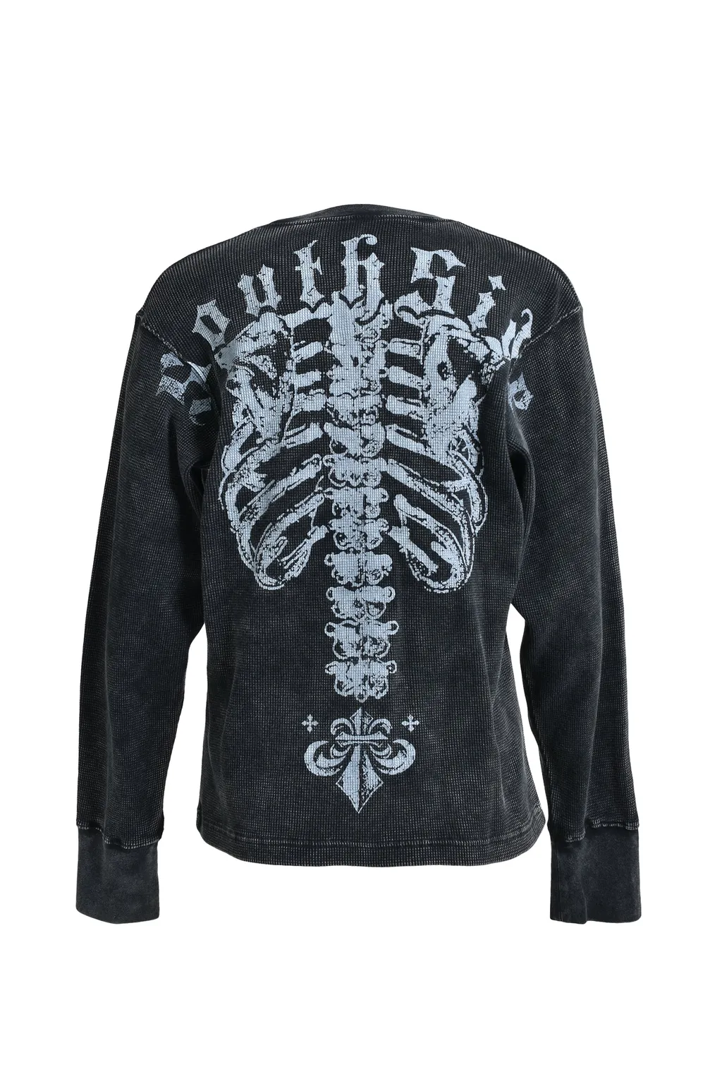 Natural Born Waffle Ls Tee / Blk