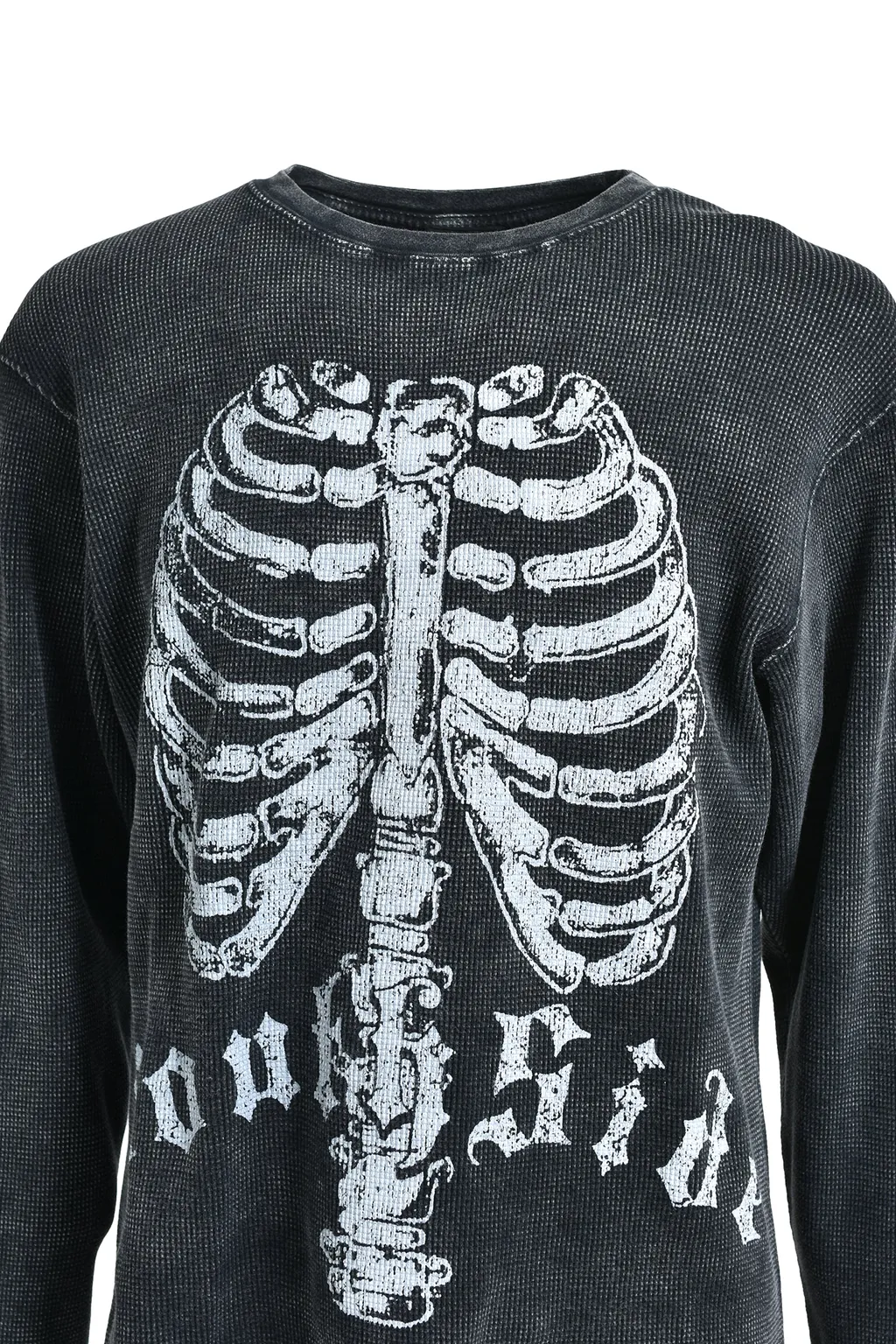 Natural Born Waffle Ls Tee / Blk