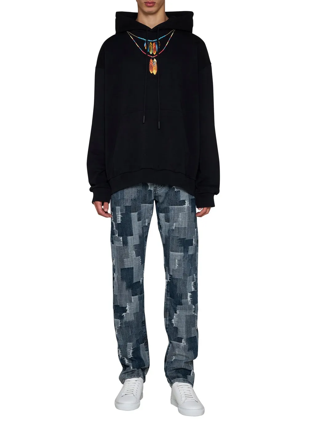 Marcelo Burlon County Of Milan Graphic-Printed Drawstring Hoodie