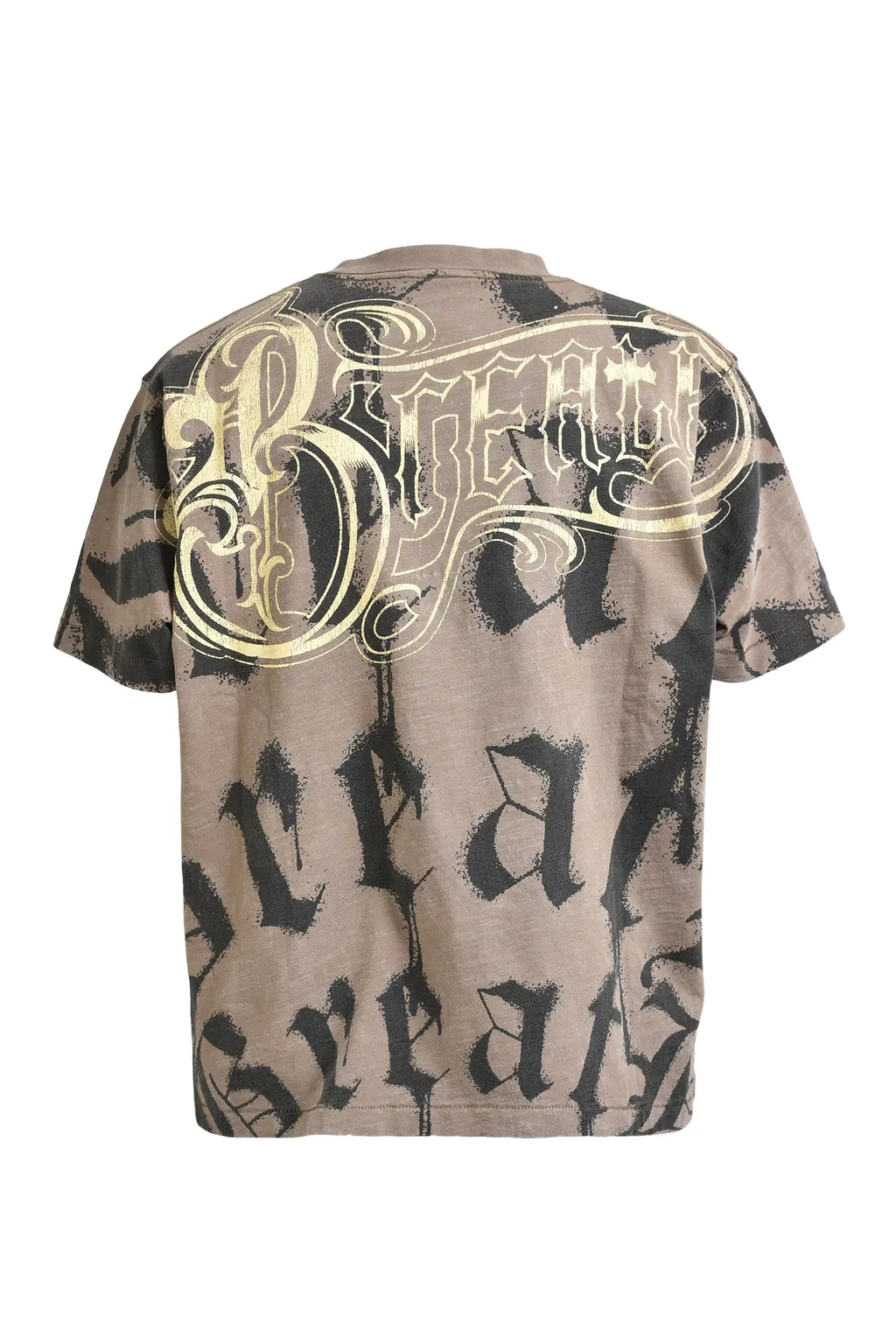 Suicide Black Letterd Logo Tee / Dust