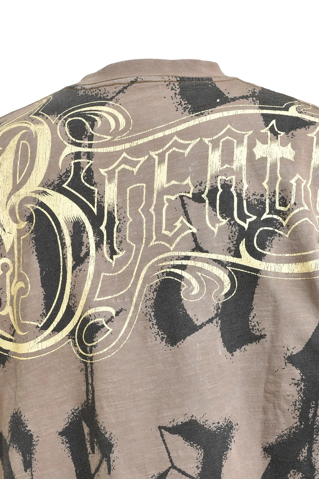 Suicide Black Letterd Logo Tee / Dust