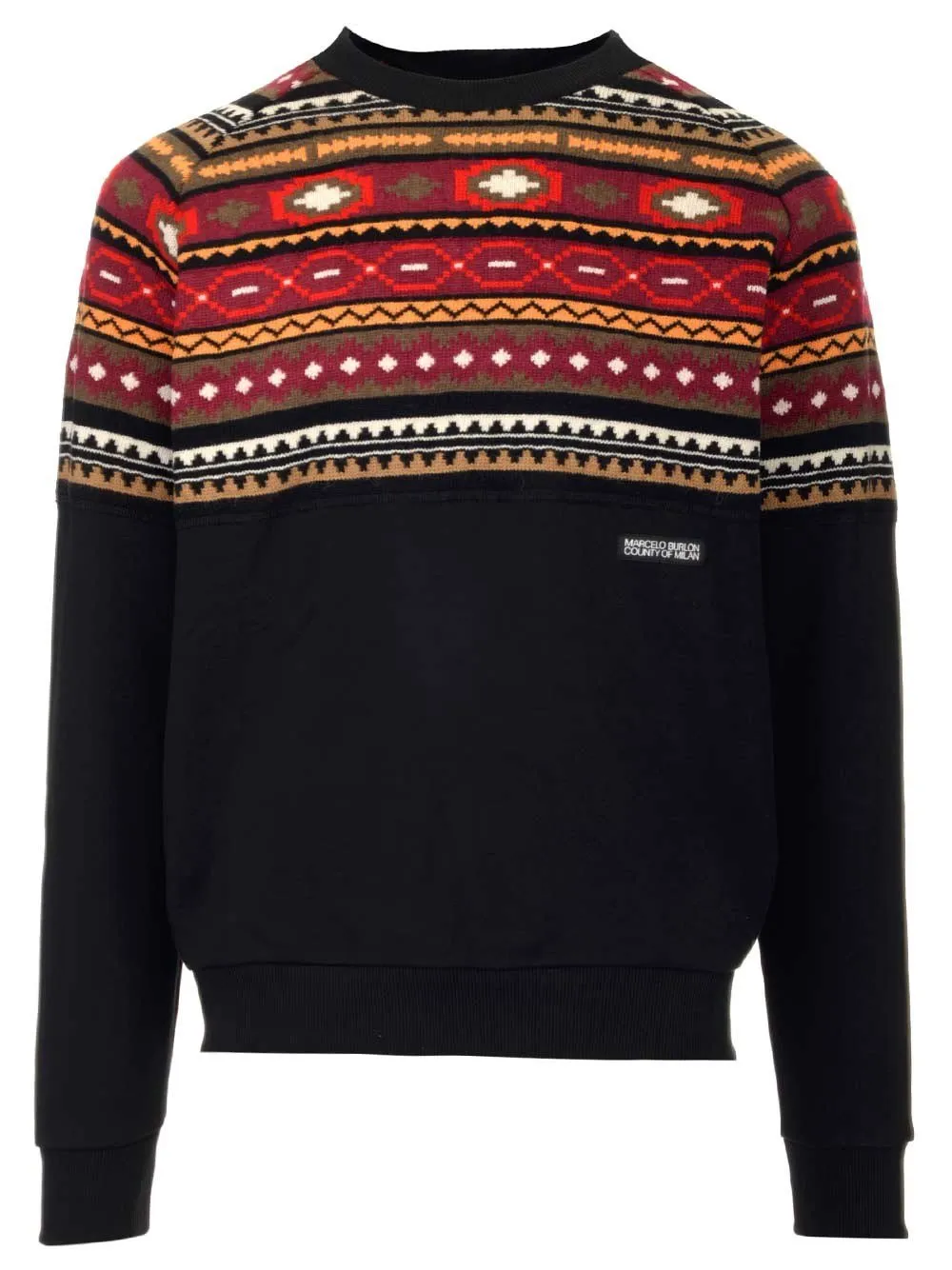 Marcelo Burlon County Of Milan Logo Patch Intarsia Jumper