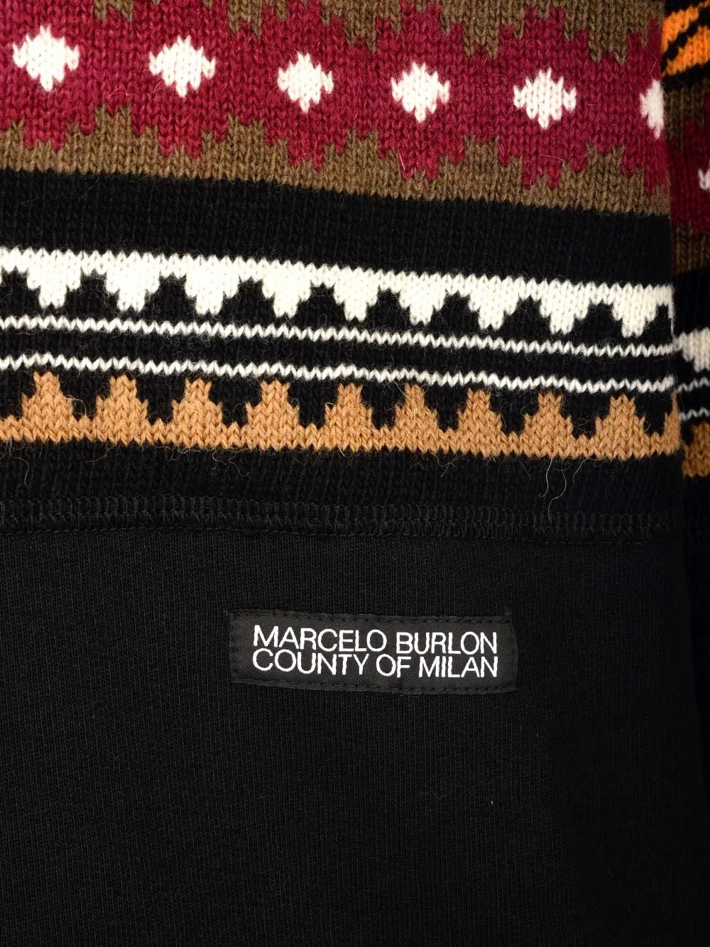 Marcelo Burlon County Of Milan Logo Patch Intarsia Jumper