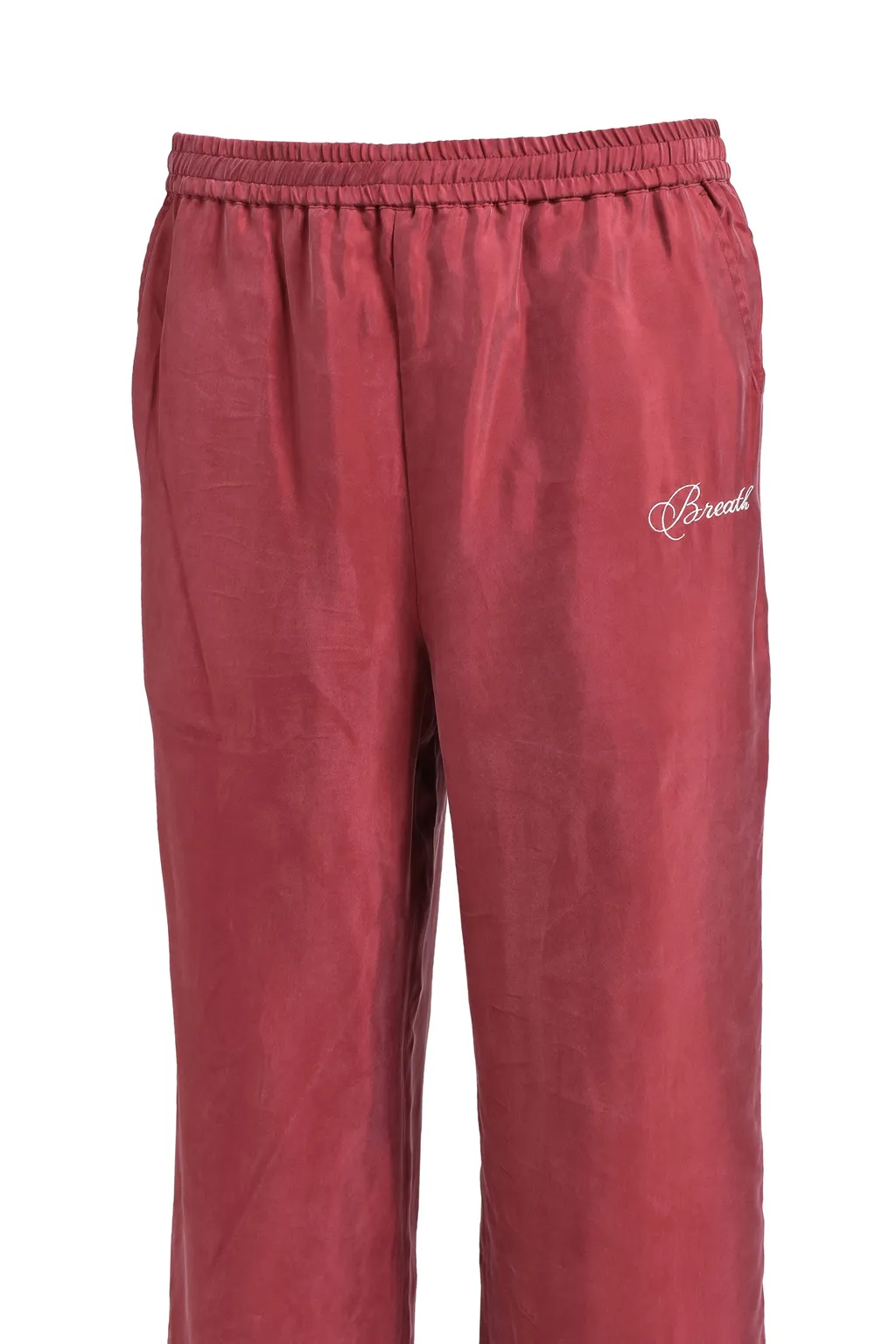 Script Logo Satin Pants / Wine