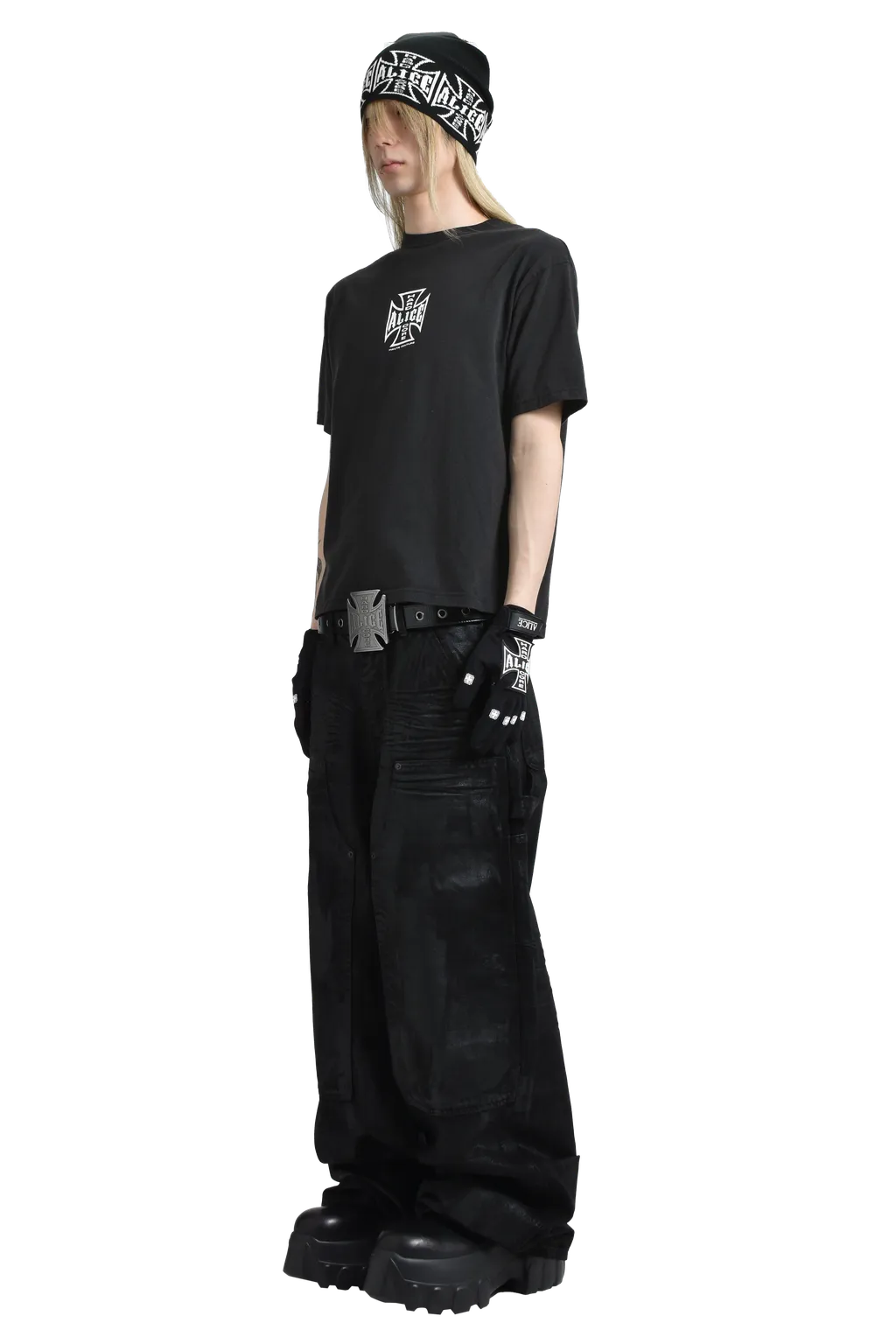 Jacuard Chopper Beanie / Black