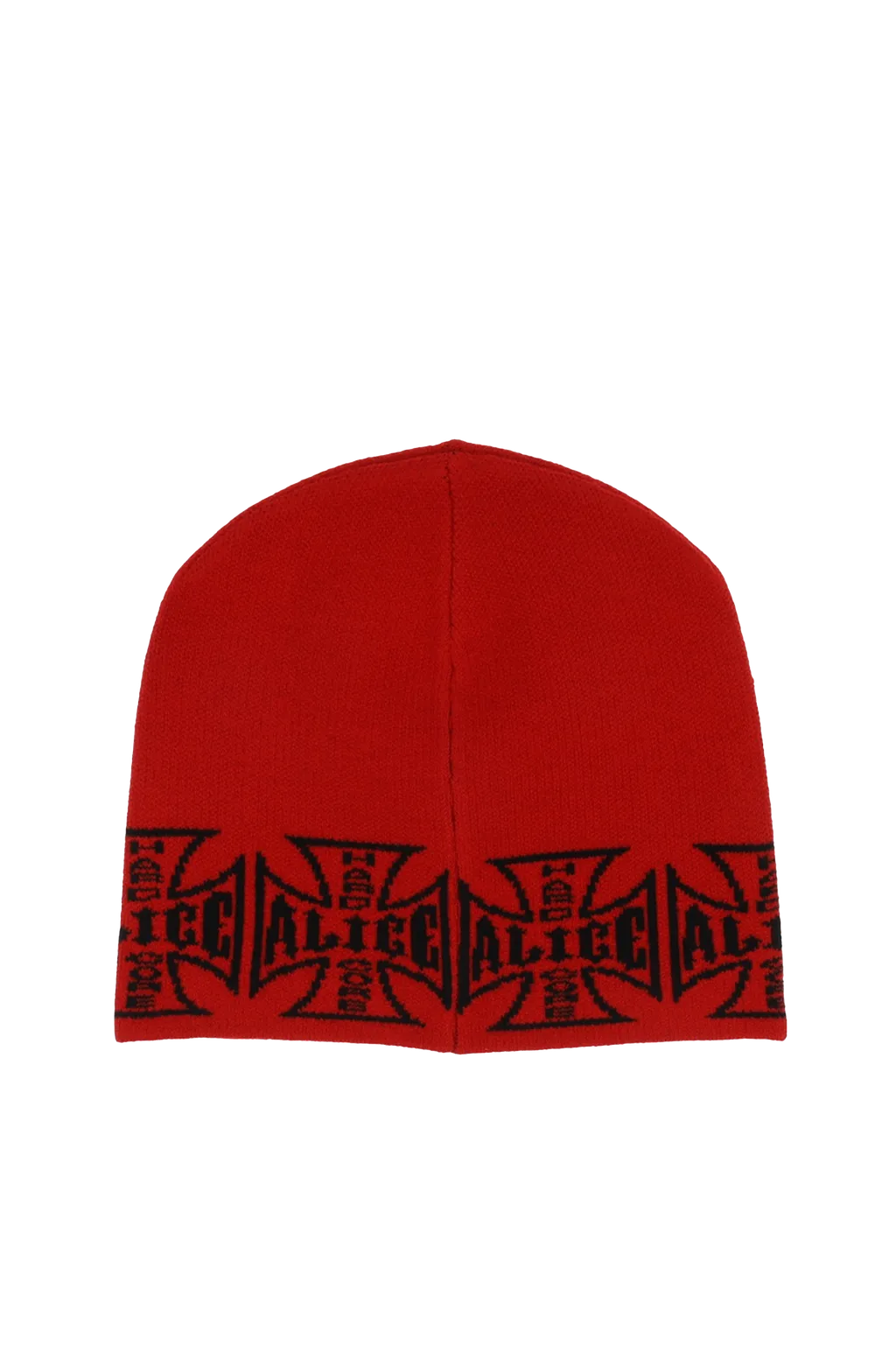Jacuard Chopper Beanie / Red