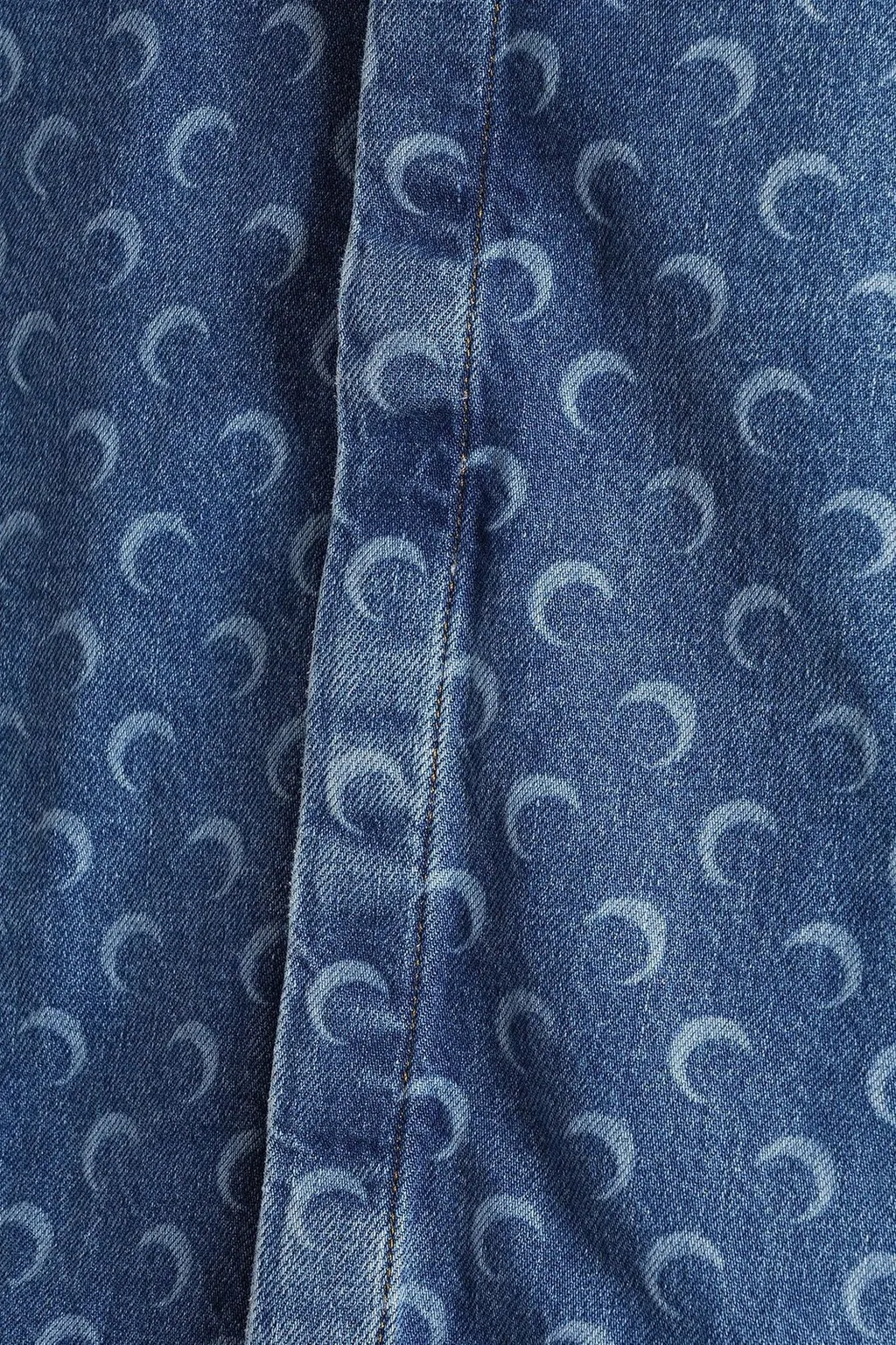 Marine Serre Moon Laser Blue Wash Denim Ls Shirt