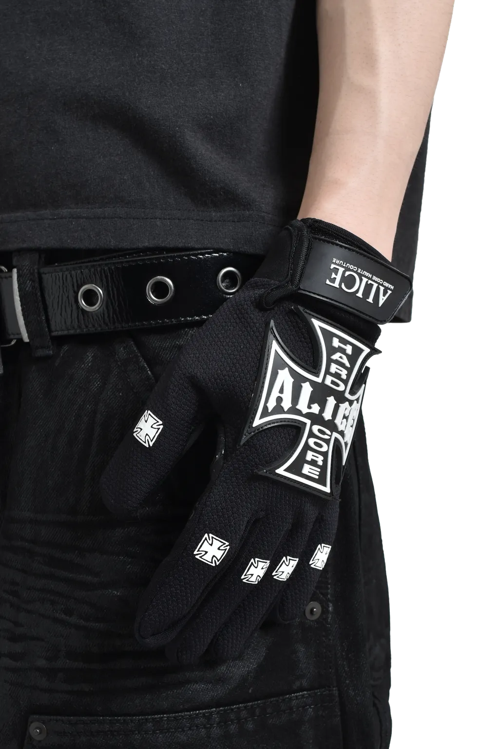 Moto Couture Gloves / Black Wht
