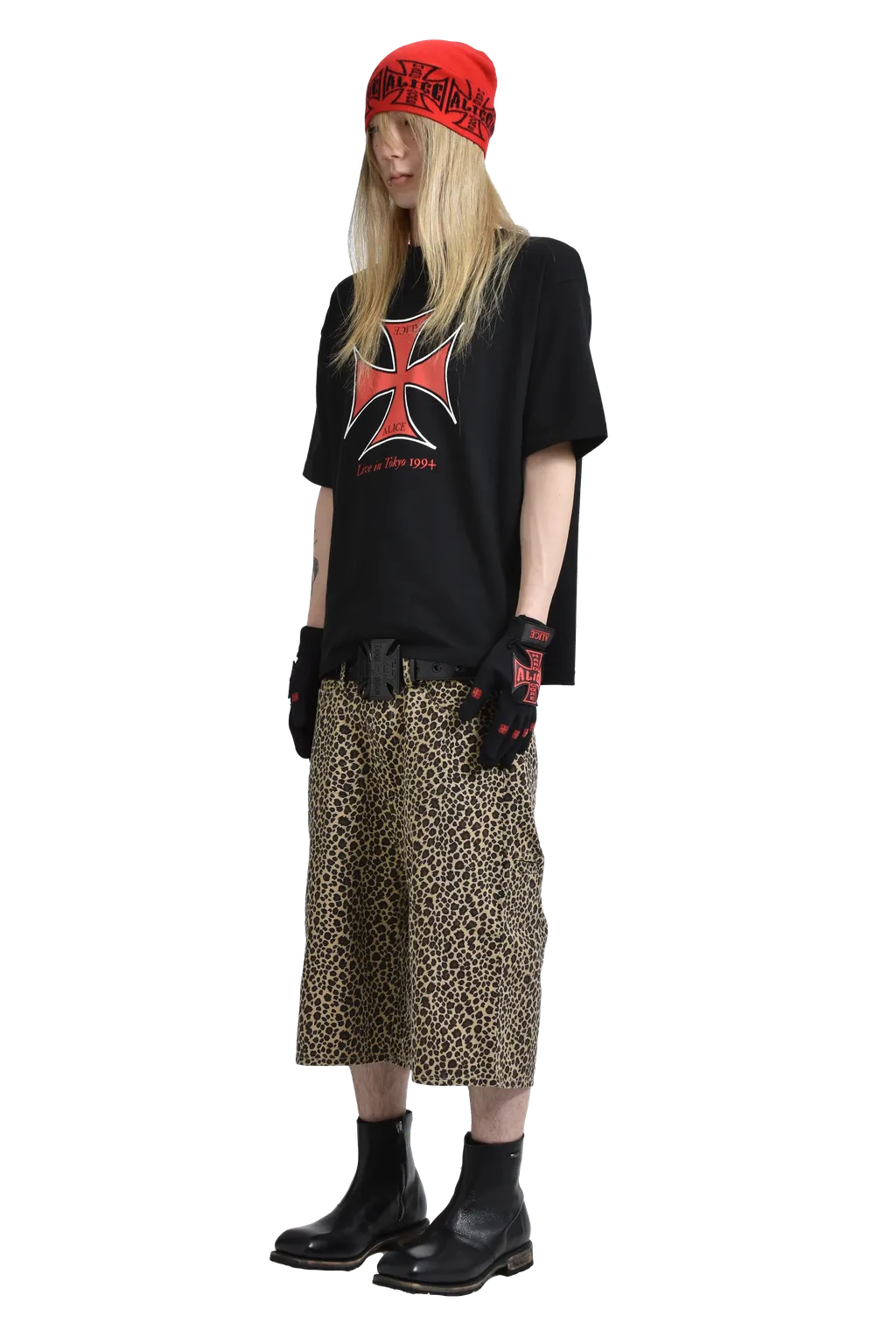 Moto Couture Gloves / Black Red