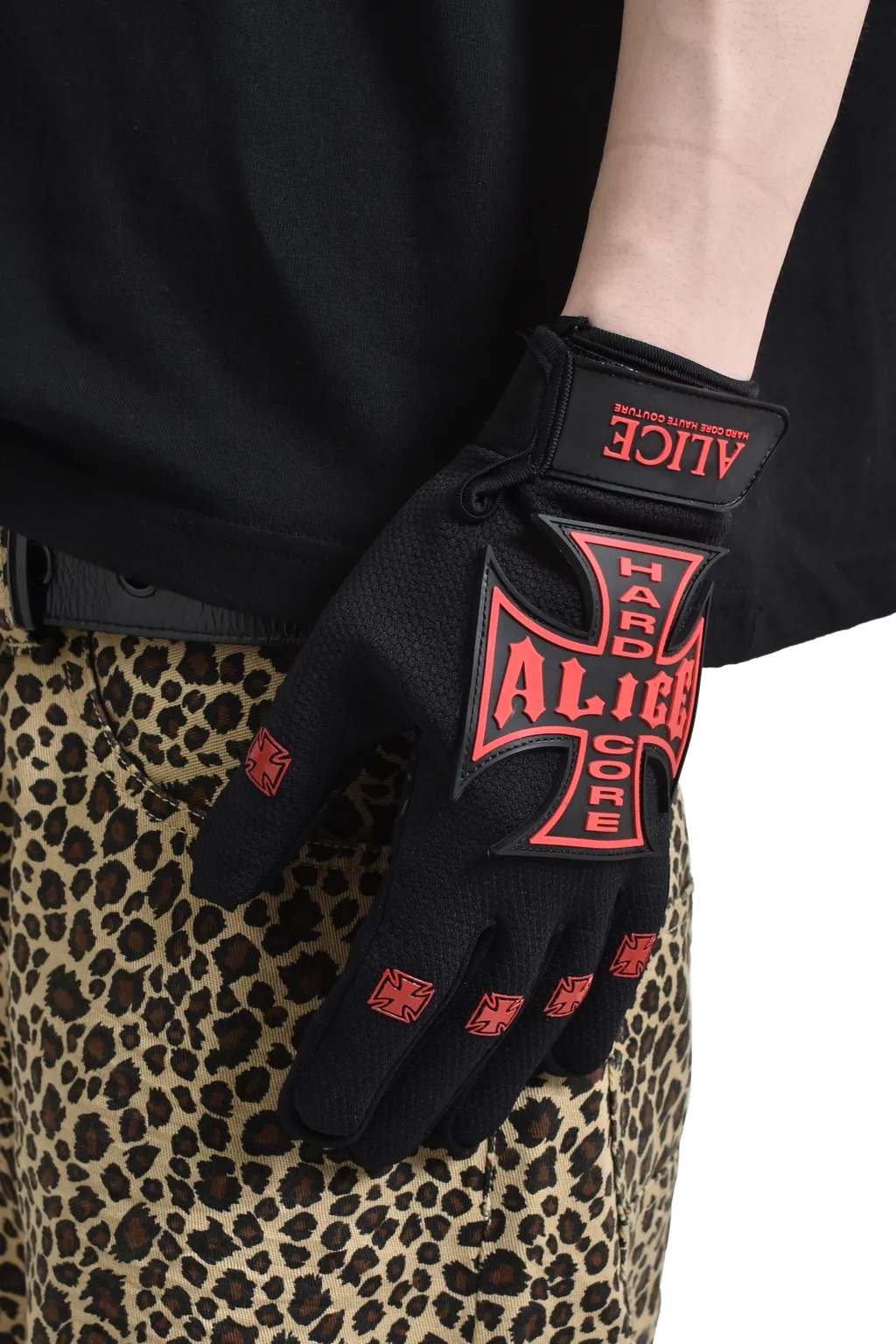 Moto Couture Gloves / Black Red