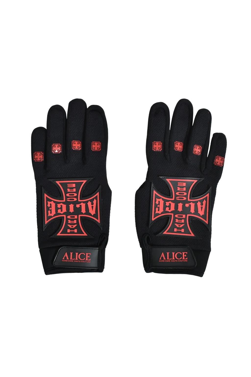 Moto Couture Gloves / Black Red