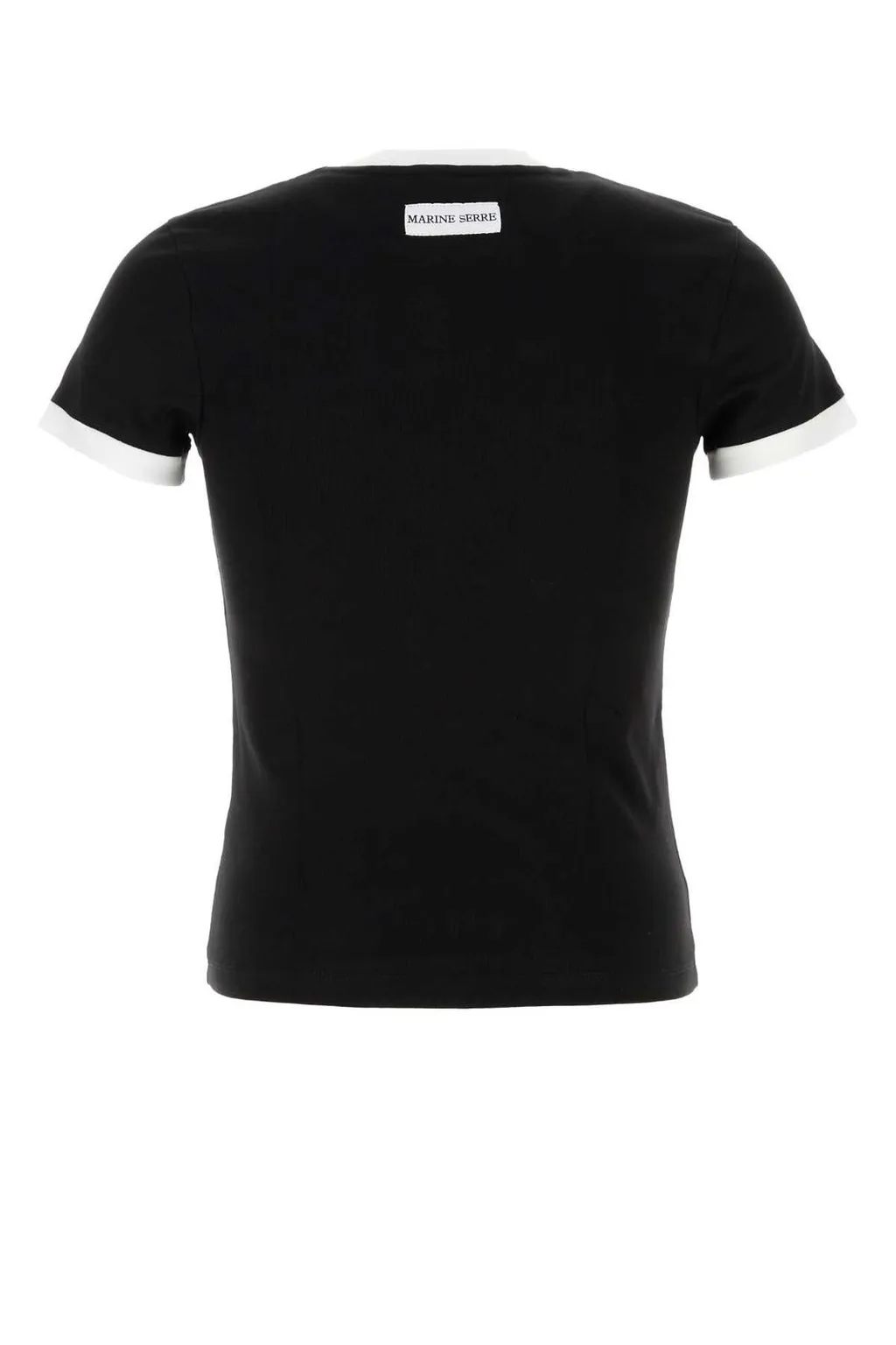 Marine Serre Logo Detailed Crewneck T-Shirt