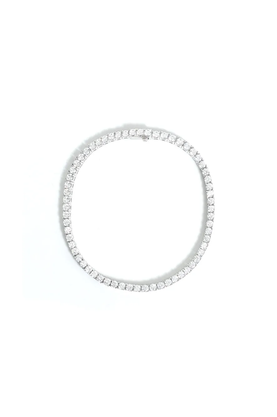 Classic Tennis Bracelet S / Wht