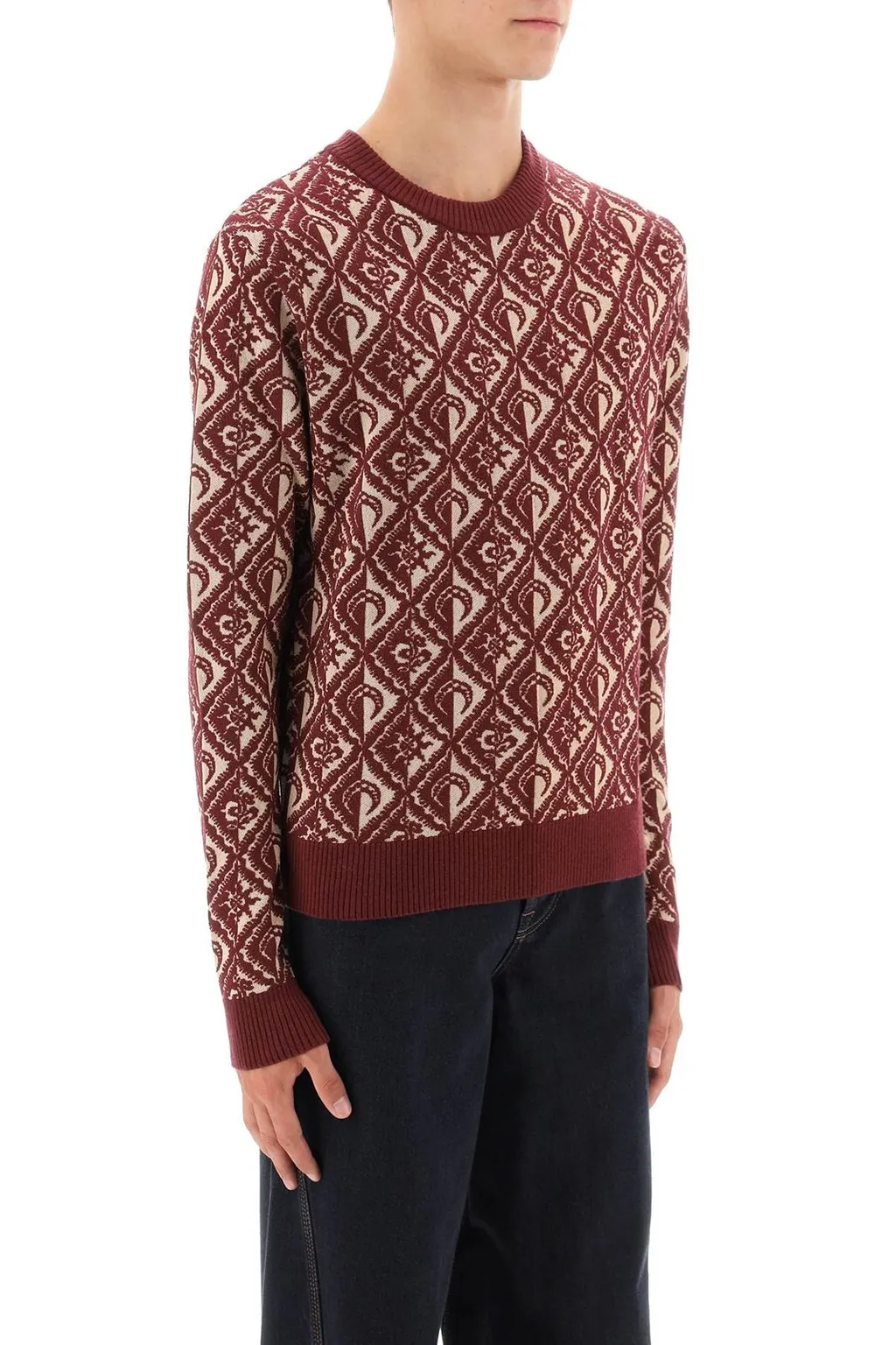 Marine Serre Moon Diamant Jacquard Crewneck Jumper