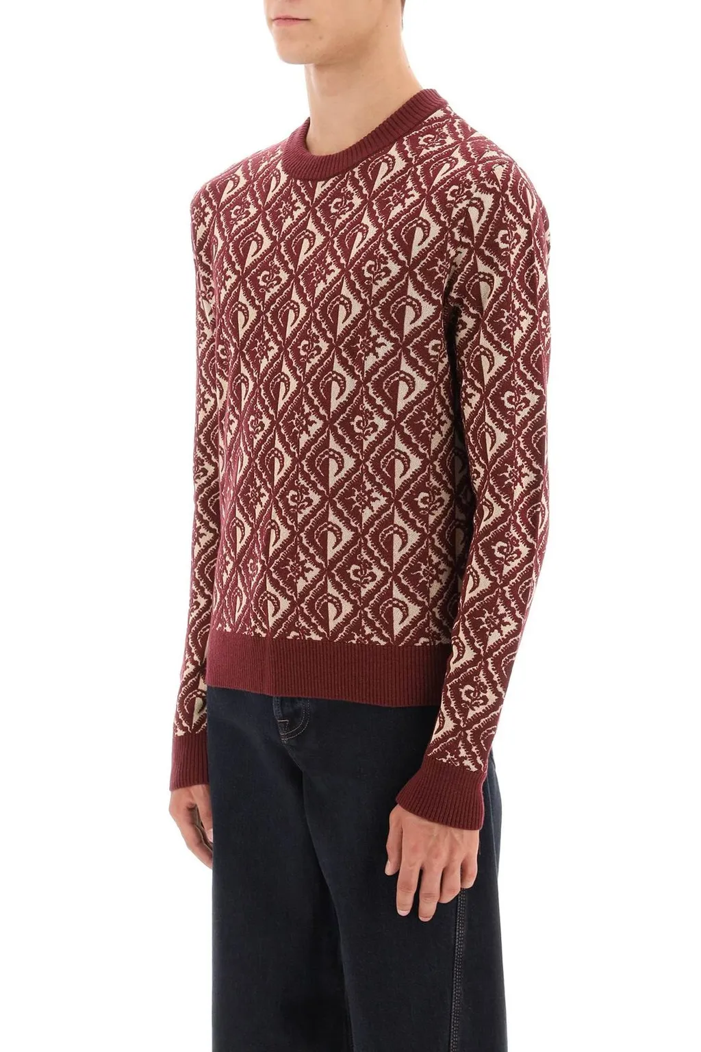 Marine Serre Moon Diamant Jacquard Crewneck Jumper