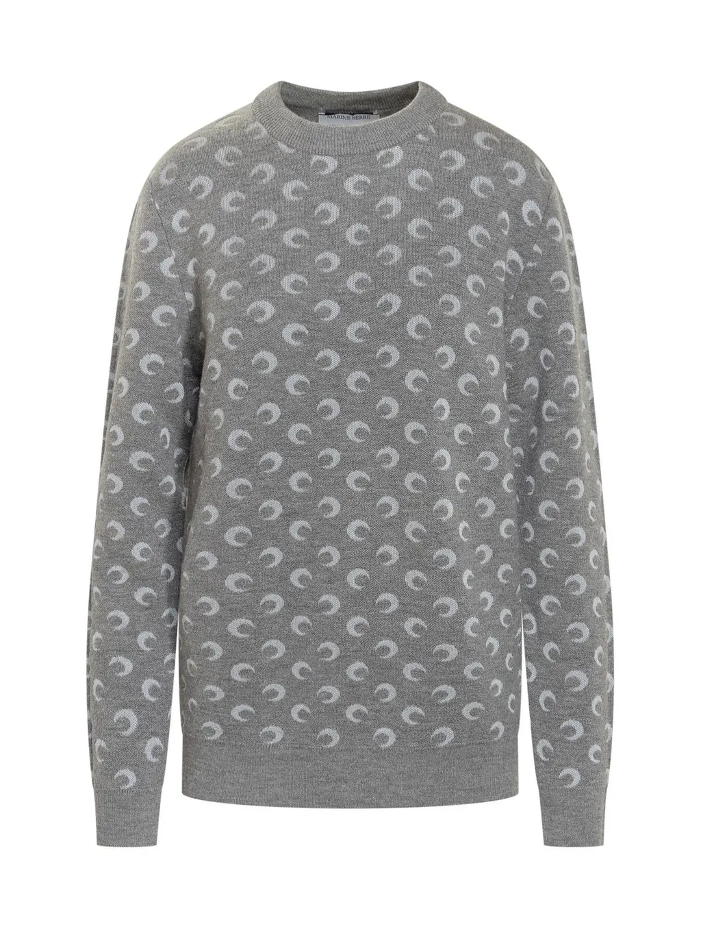 Marine Serre Moon Jacquard Crewneck Knitted Jumper