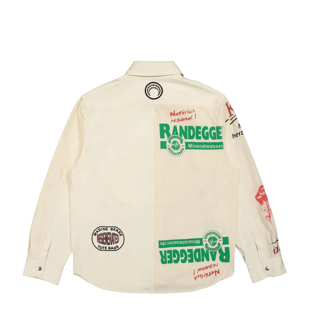 Marine Serre Mix-Printed Poplin Shirt