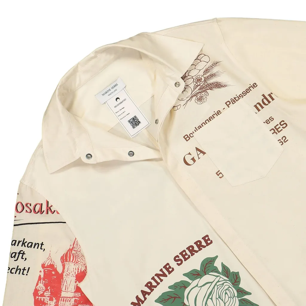 Marine Serre Mix-Printed Poplin Shirt