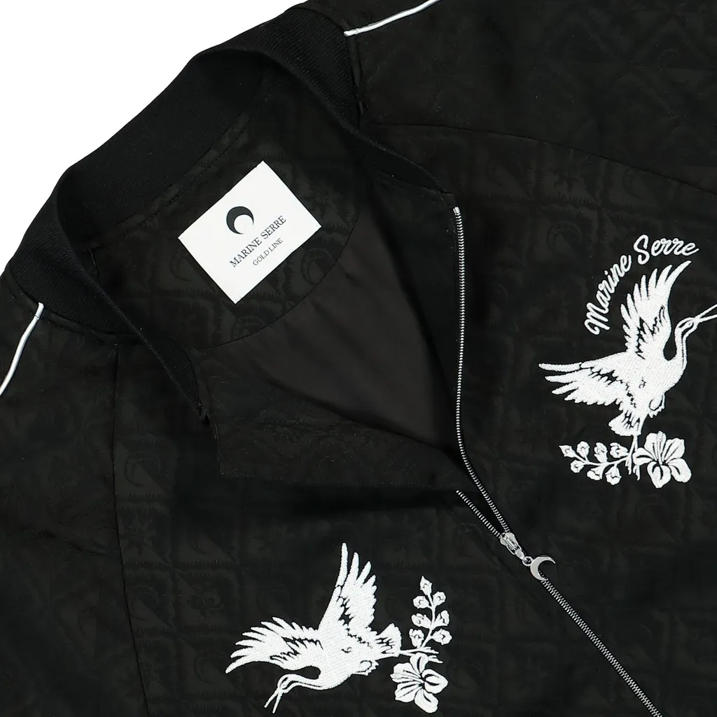 Marine Serre Motif Embroidered Bomber Jacket