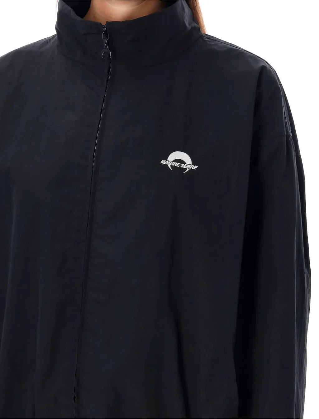 Marine Serre Logo Embroidered Sport Track Jacket