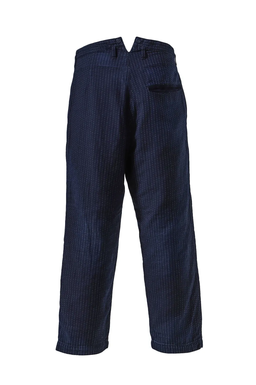 Sashiko Stripe French Wide Pants / Blu
