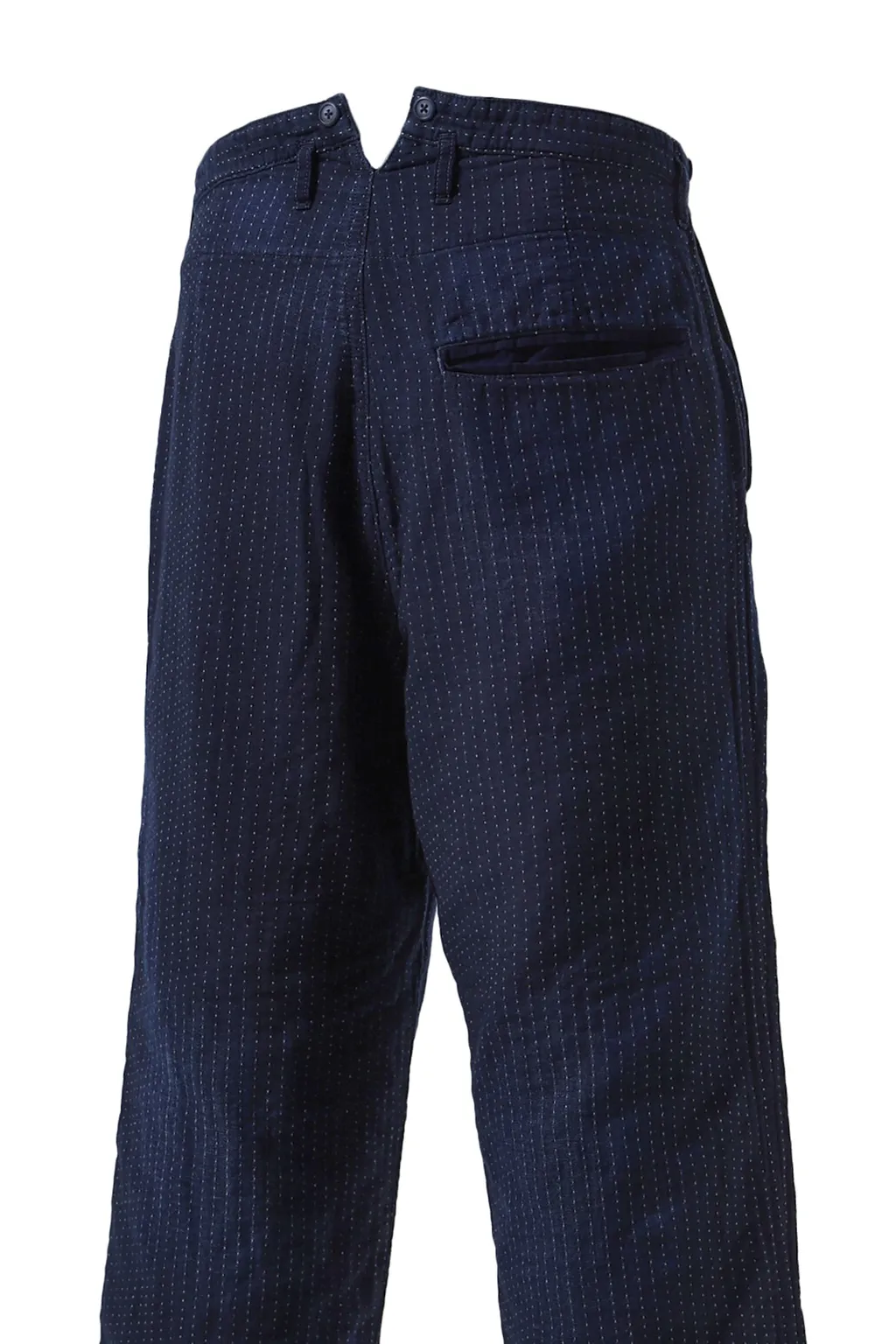 Sashiko Stripe French Wide Pants / Blu