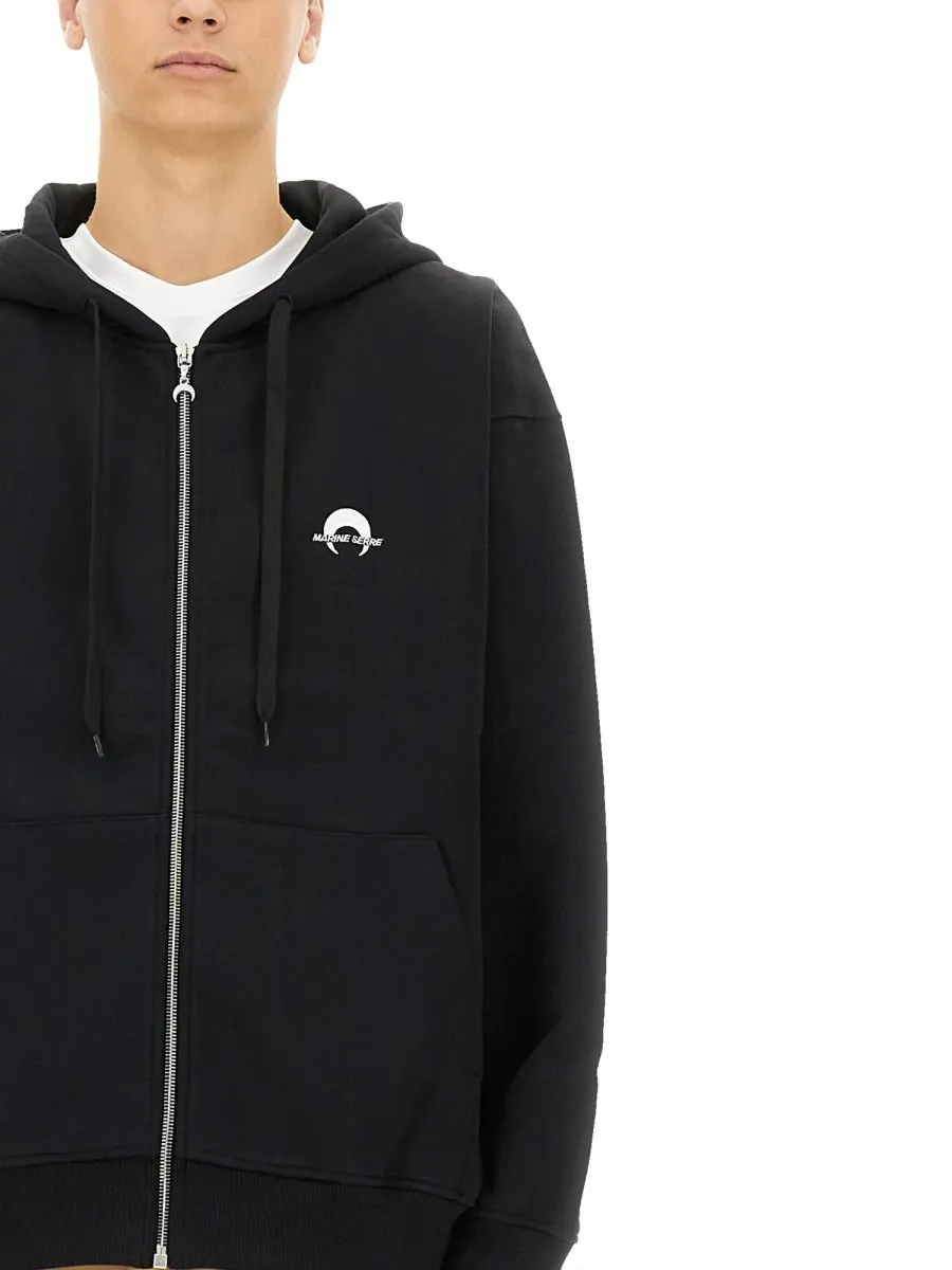 Marine Serre Logo Printed Hoodie
