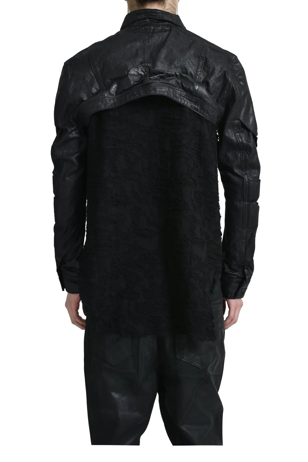 Coated Denim Blouson / Black