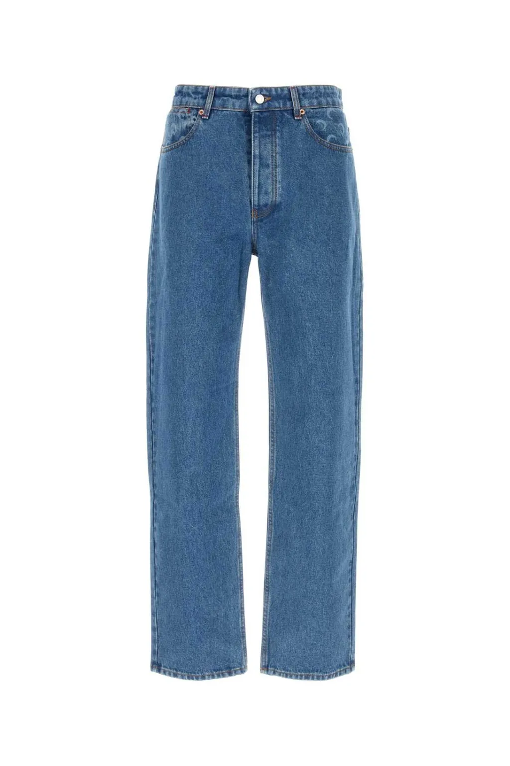 Marine Serre Crescent Moon Printed Loose Fit Jeans