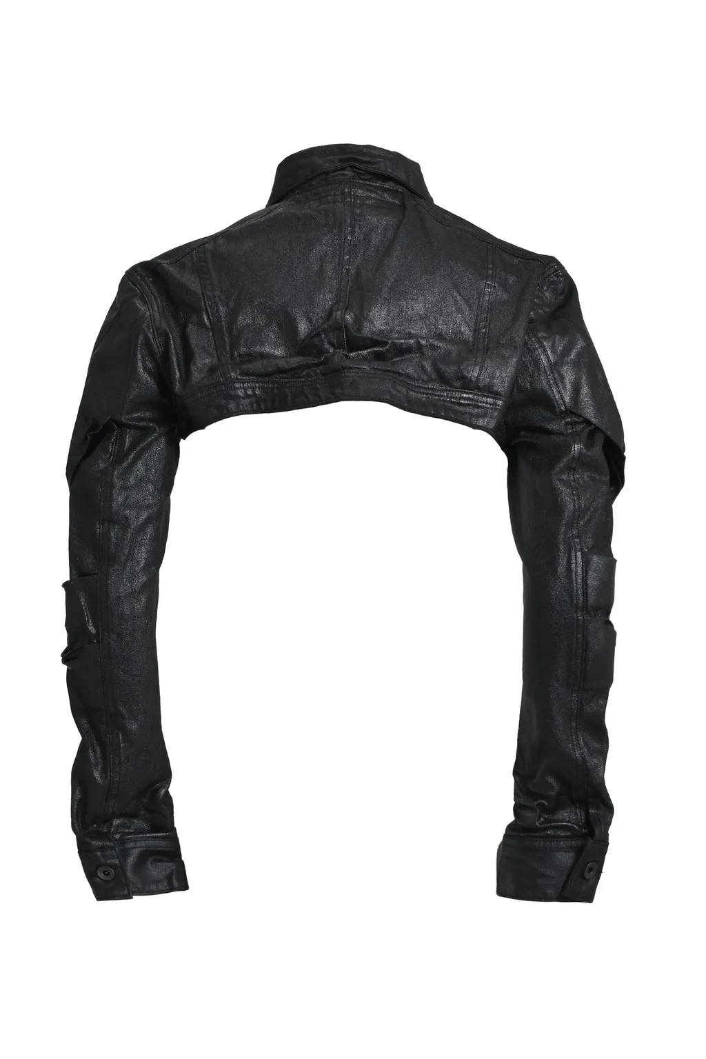 Coated Denim Blouson / Black