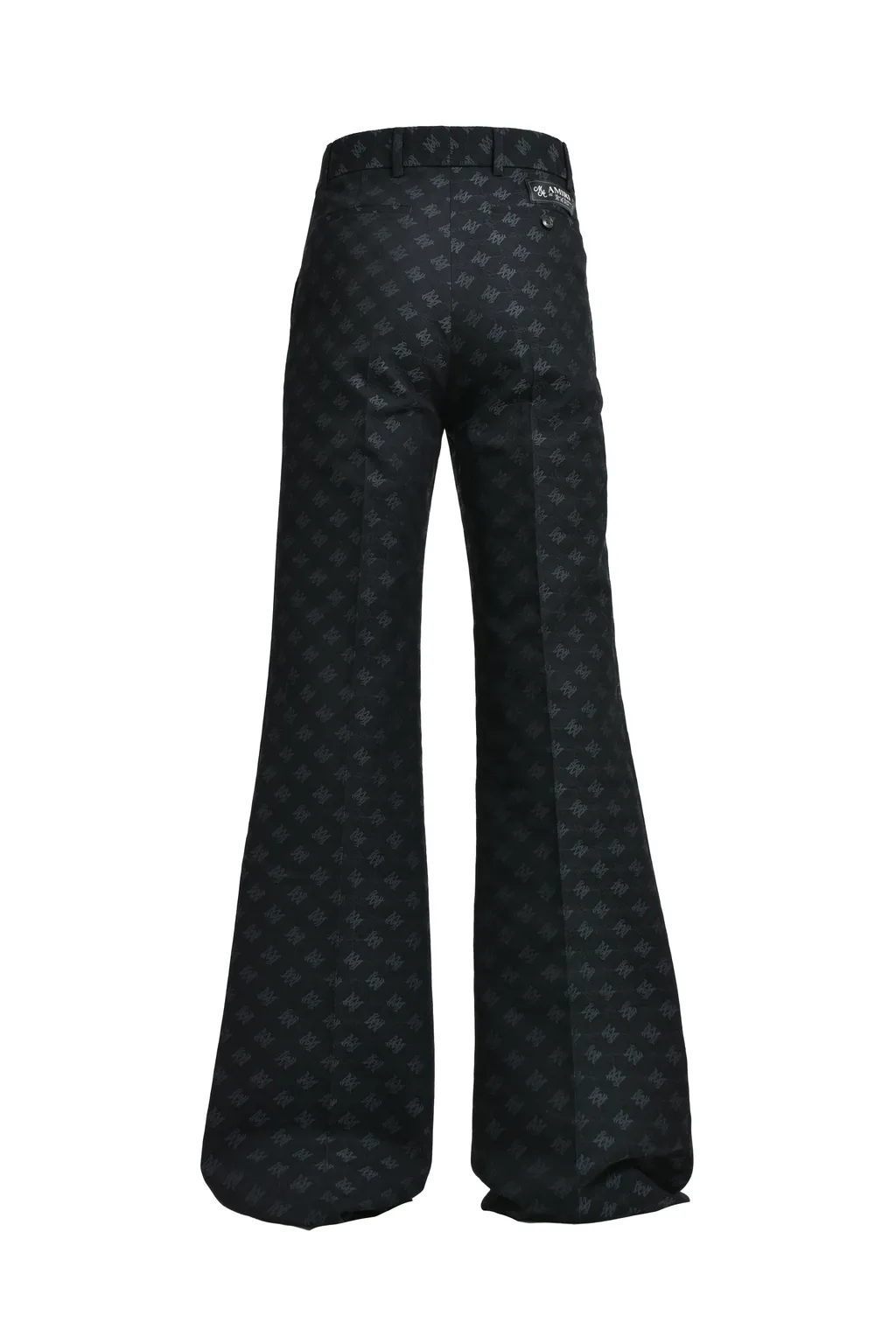 Ma Quad Jacquard Creased Flare / Blk