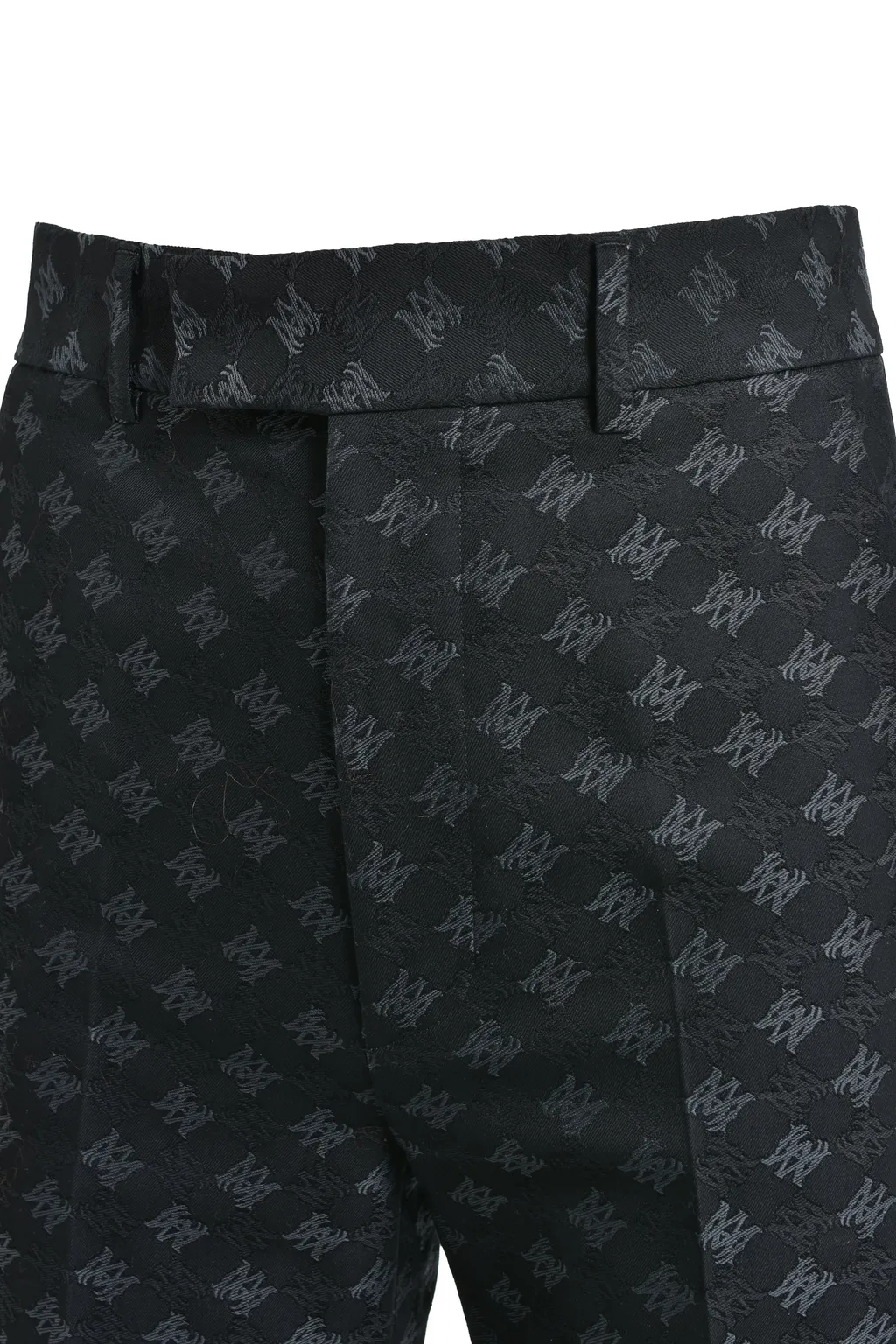 Ma Quad Jacquard Creased Flare / Blk