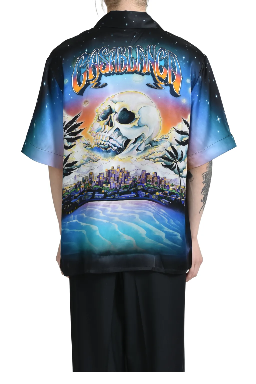 Short Sleeve Cuban Collar Shirt / Blk