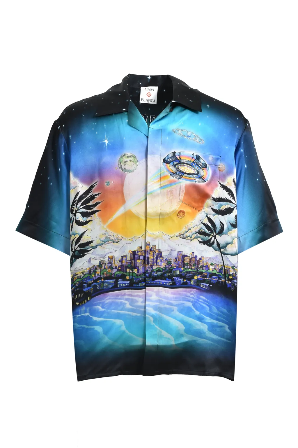 Short Sleeve Cuban Collar Shirt / Blk