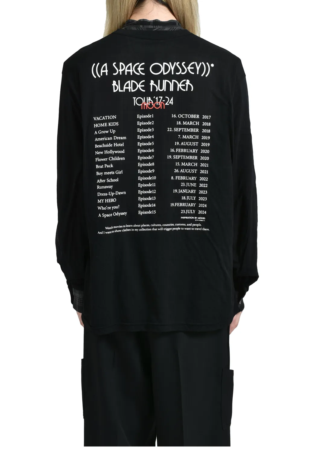 Skelton Layered Check Tie Shirt / Blk&Amp;Gry