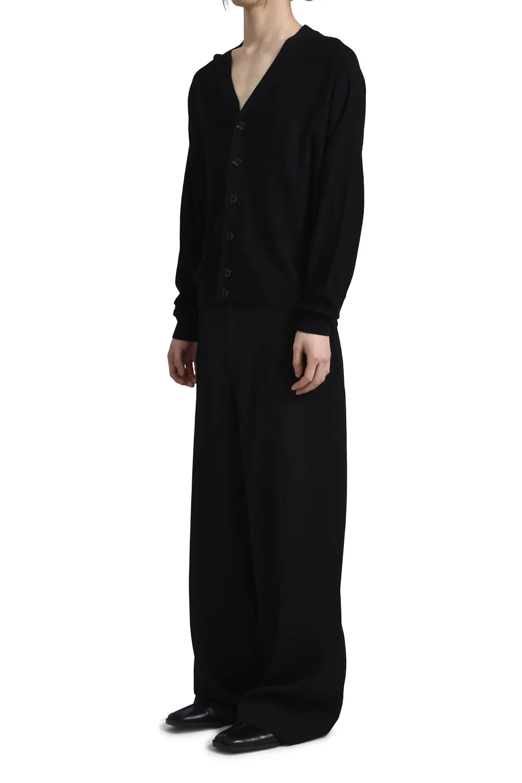Relaxed Twisted Cardigan / Blk