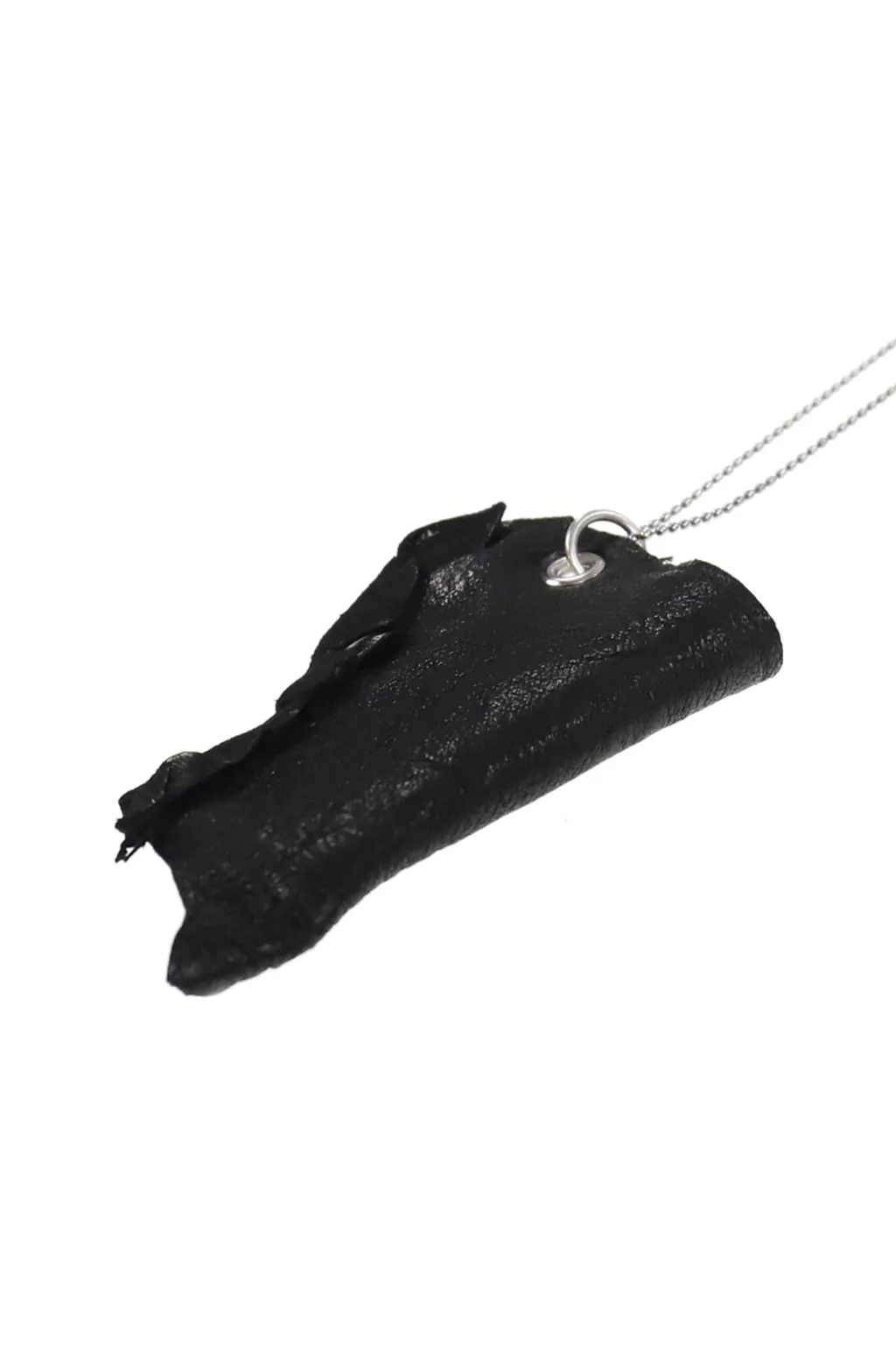 Lighter Holder Necklace / Blk Leather
