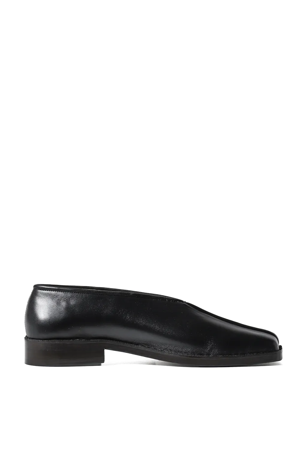 Flat Piped Slippers / Black